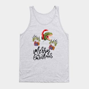 MERRY CHRISTMAS TREE REX Tank Top